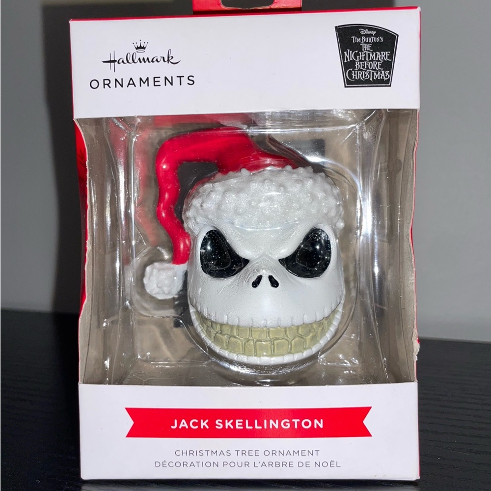 Hallmark Jack Skellington Ornament with Red and White Hat